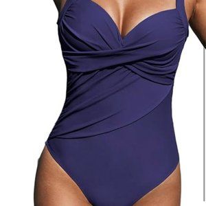 Cupshe Women's One Piece Swimsuit in Deep Blue
